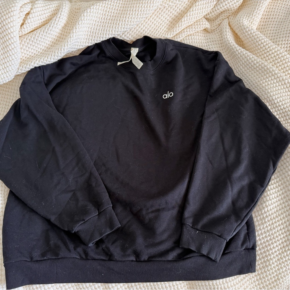 Alo accolade crewneck sweater black size large - Picture 2 of 4